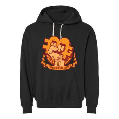 Bitcoin Revolution Garment-Dyed Fleece Hoodie