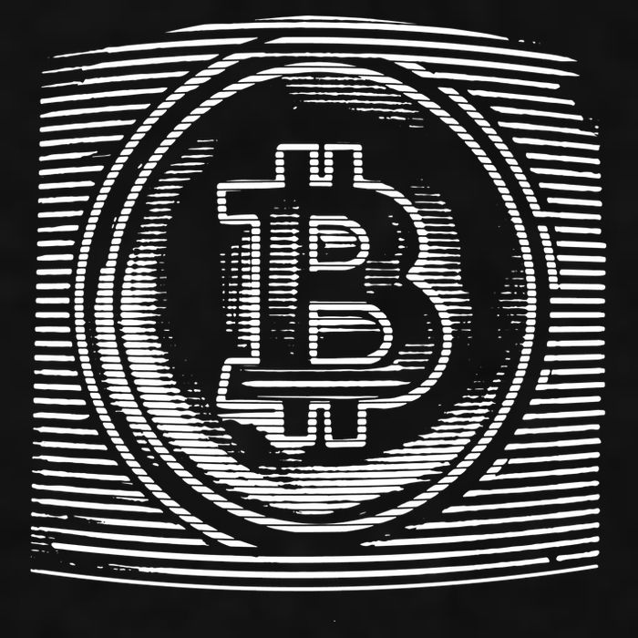 Bitcoin Static Logo Ladies PosiCharge Tri-Blend Wicking Tank