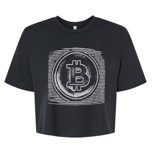 Bitcoin Static Logo Bella+Canvas Jersey Crop Tee