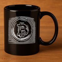 Bitcoin Static Logo 11oz C Handle Ceramic Mug