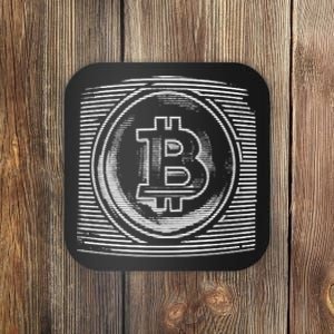 Bitcoin Static Logo Coaster