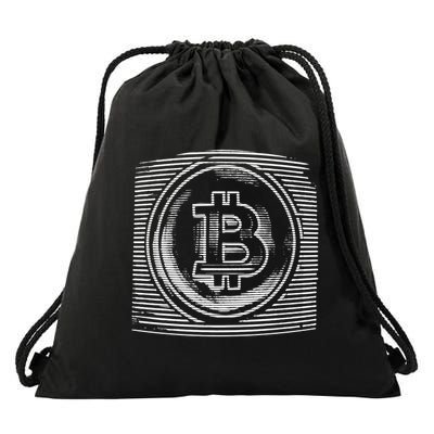 Bitcoin Static Logo Drawstring Bag