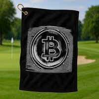 Bitcoin Static Logo Golf Towel