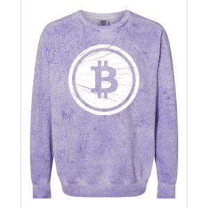 Bitcoin Symbol Colorblast Crewneck Sweatshirt