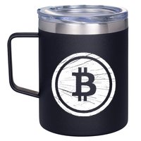 Bitcoin Symbol 12oz Stainless Steel Coffee Mug