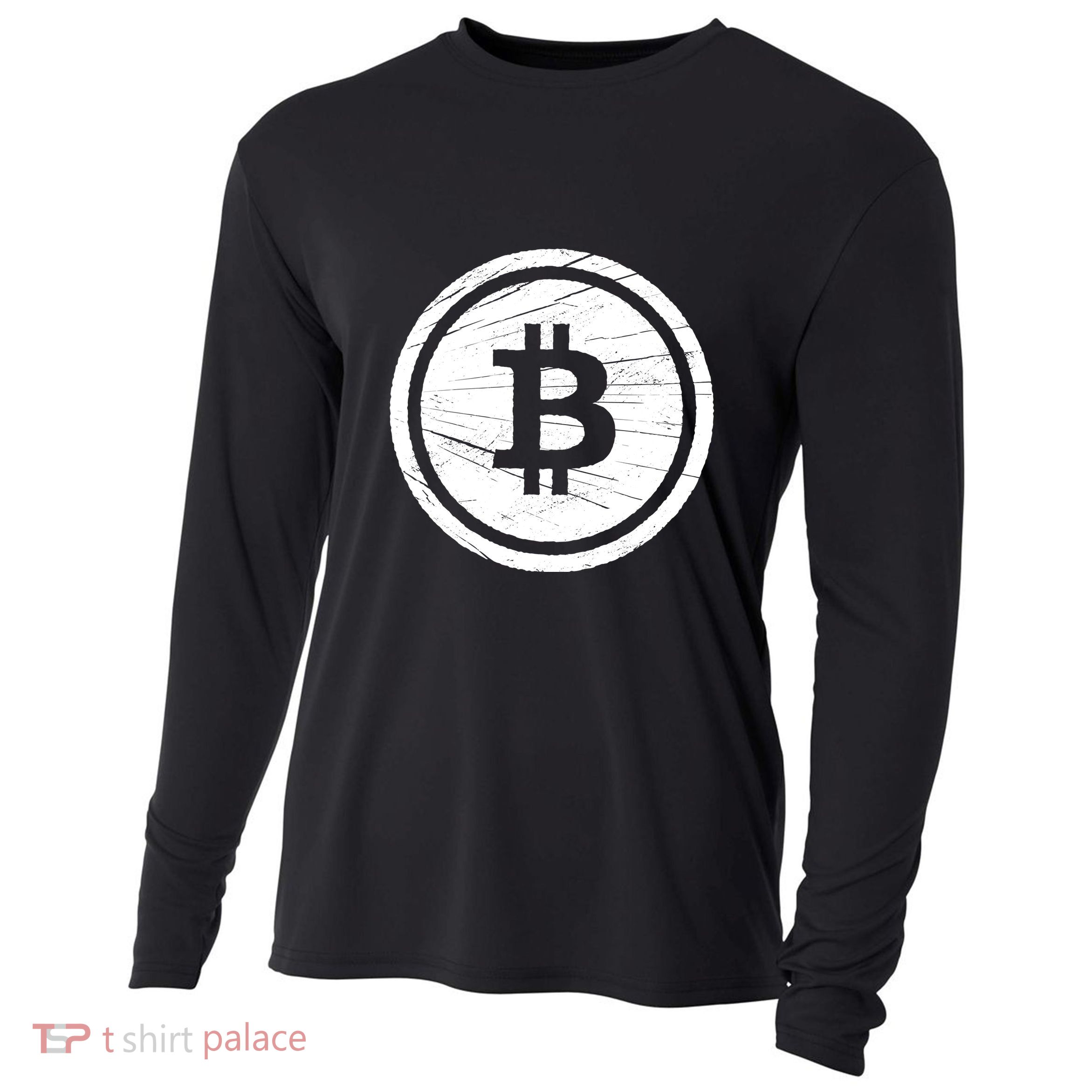 Bitcoin Symbol Cooling Performance Long Sleeve Crew