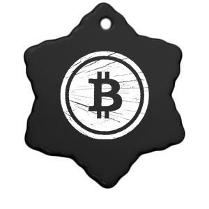 Bitcoin Symbol Ceramic Star Ornament