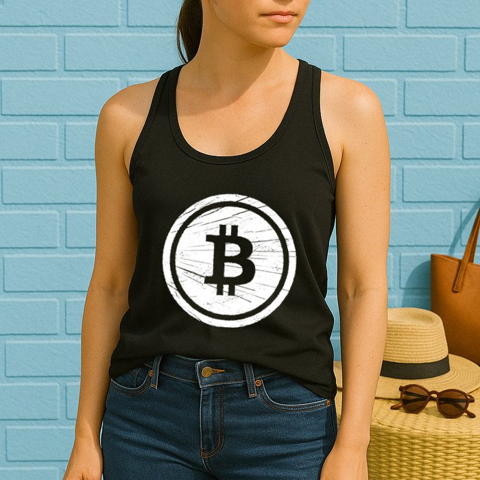 Bitcoin Symbol Womens Tank Top