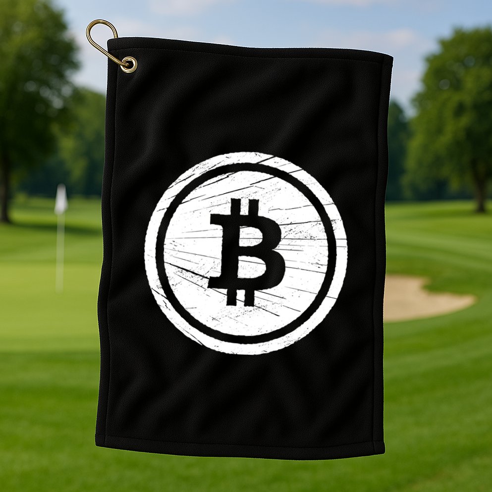 Bitcoin Symbol Golf Towel
