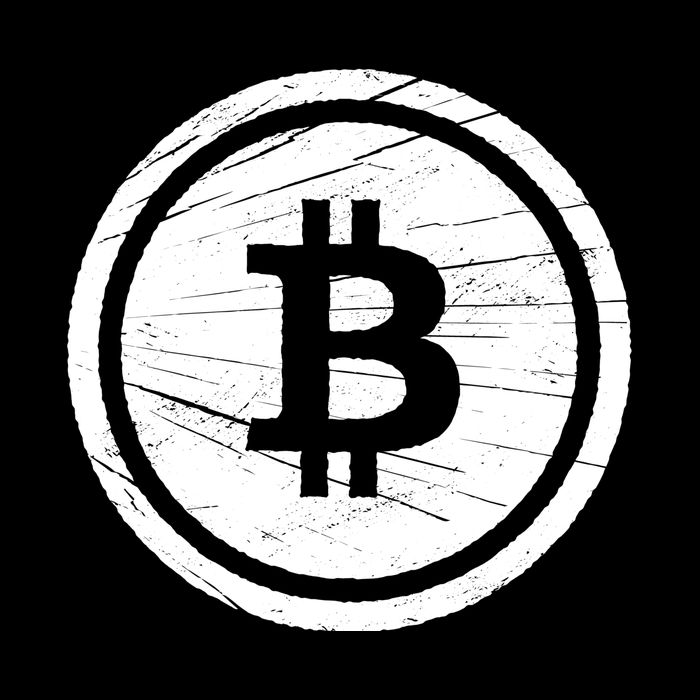 Bitcoin Symbol Cropped Pullover Crew