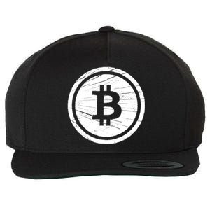 Bitcoin Symbol Wool Snapback Cap