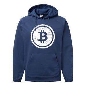 Bitcoin Symbol Performance Fleece Hoodie