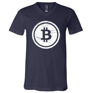 Bitcoin Symbol V-Neck T-Shirt