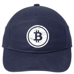 Bitcoin Symbol 7-Panel Snapback Hat