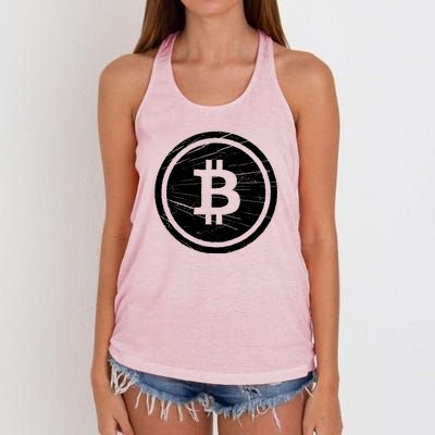 Bitcoin Symbol Women's Knotted Racerback Tank