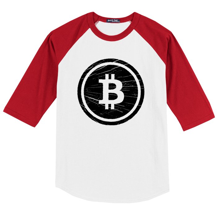 Bitcoin Symbol Baseball Sleeve Shirt