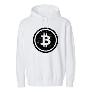 Bitcoin Symbol Garment-Dyed Fleece Hoodie