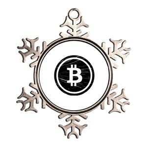 Bitcoin Symbol Metallic Star Ornament