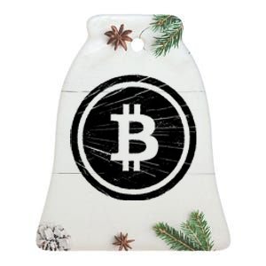 Bitcoin Symbol Ceramic Bell Ornament