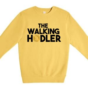 Bitcoin The Walking Holder Premium Crewneck Sweatshirt