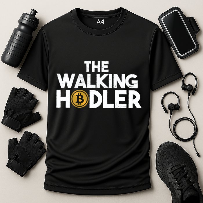 Bitcoin The Walking Holder Performance Shirt