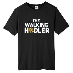 Bitcoin The Walking Holder Tall Fusion ChromaSoft Performance T-Shirt