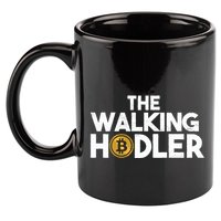 Bitcoin The Walking Holder 11oz C Handle Ceramic Mug