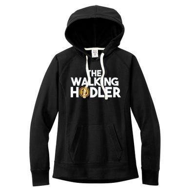 Bitcoin The Walking Holder Women's Fleece Hoodie