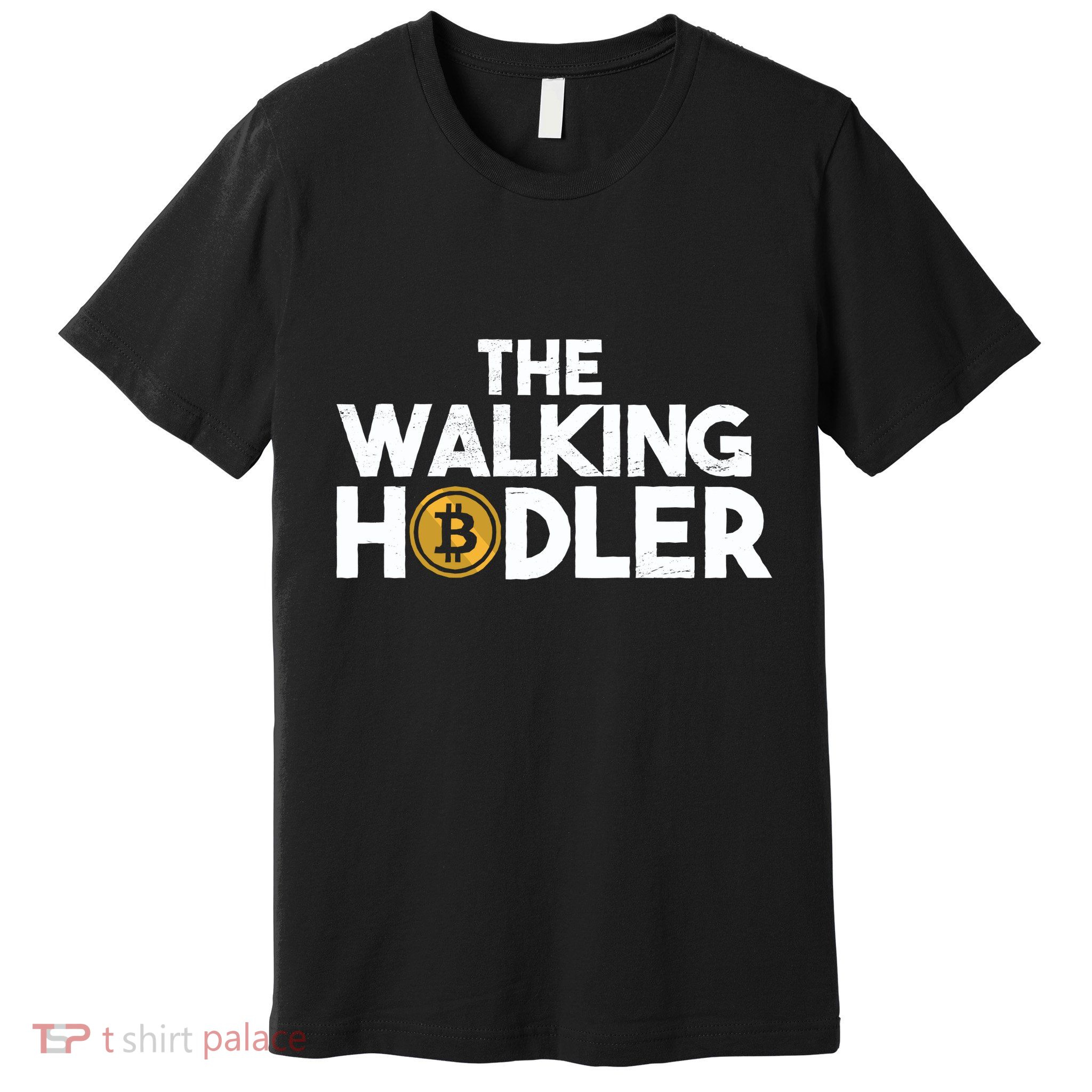 Bitcoin The Walking Holder Premium T-Shirt