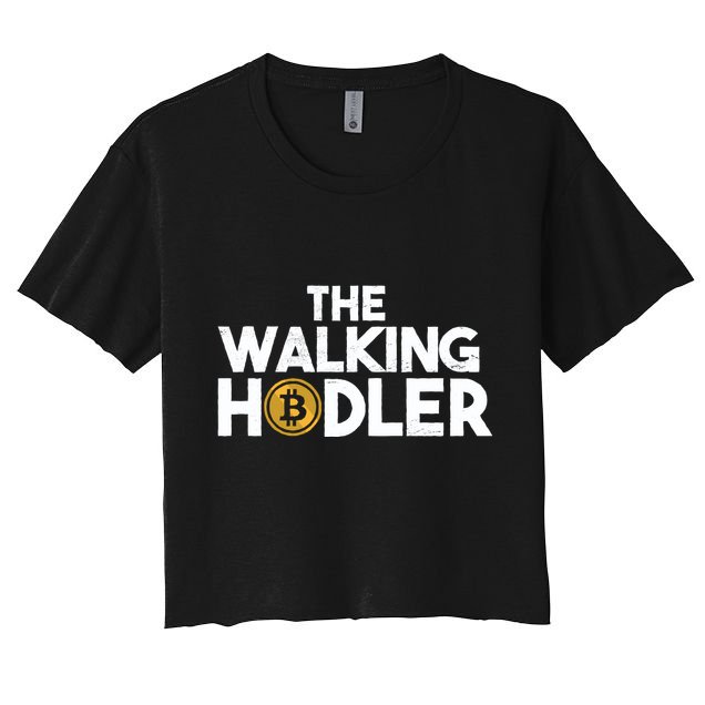 Bitcoin The Walking Holder Crop Top