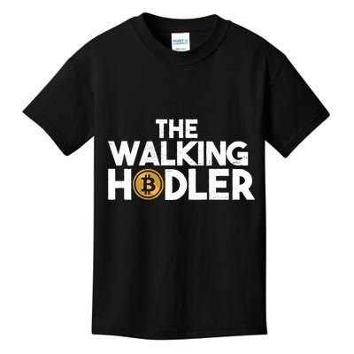 Bitcoin The Walking Holder Kids T-Shirt