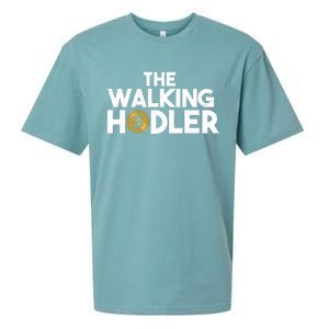 Bitcoin The Walking Holder Sueded Cloud Jersey T-Shirt