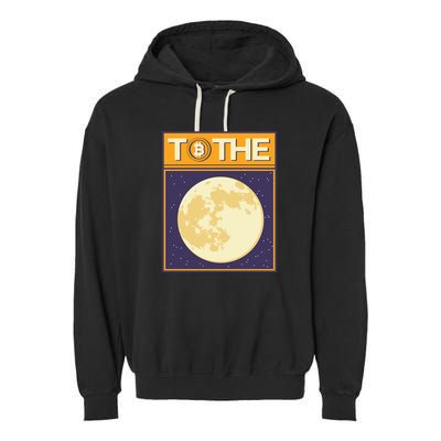 Bitcoin To The Moon Garment-Dyed Fleece Hoodie