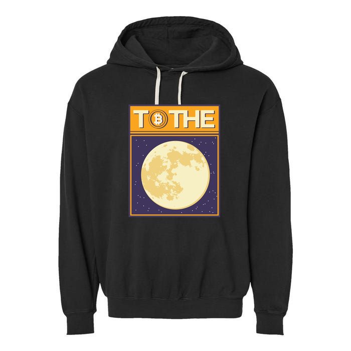 Bitcoin To The Moon Garment-Dyed Fleece Hoodie