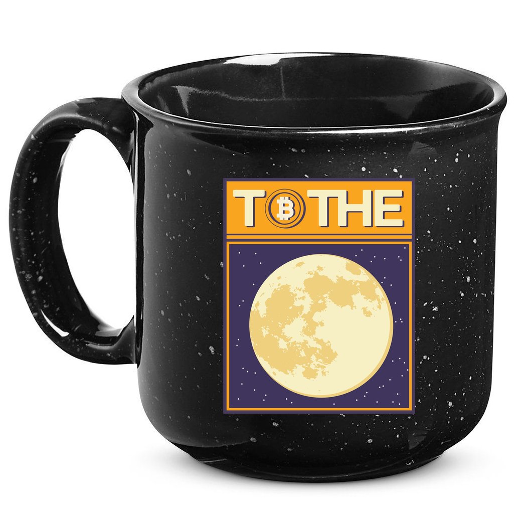 Bitcoin To The Moon 15oz Campfire Ceramic Mug