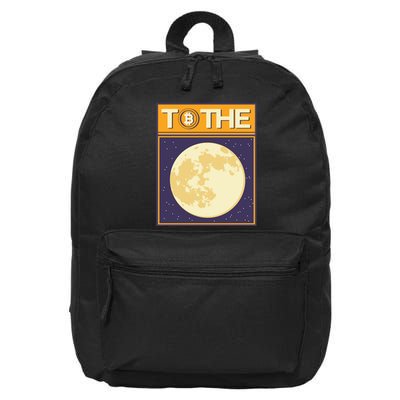 Bitcoin To The Moon 16 in Basic Backpack