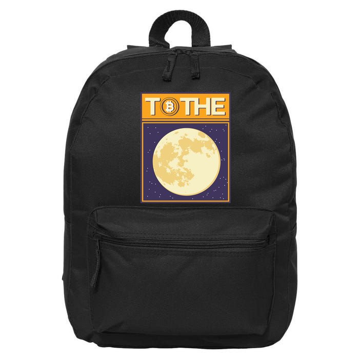 Bitcoin To The Moon 16 in Basic Backpack