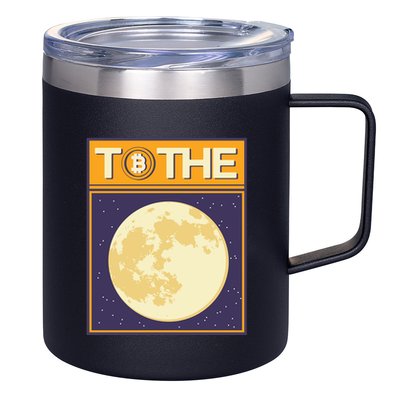 Bitcoin To The Moon 12oz Stainless Steel Coffee Mug