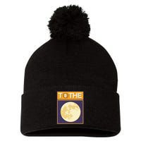 Bitcoin To The Moon Pom Pom 12in Knit Beanie