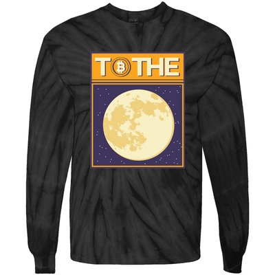 Bitcoin To The Moon Tie-Dye Long Sleeve Shirt