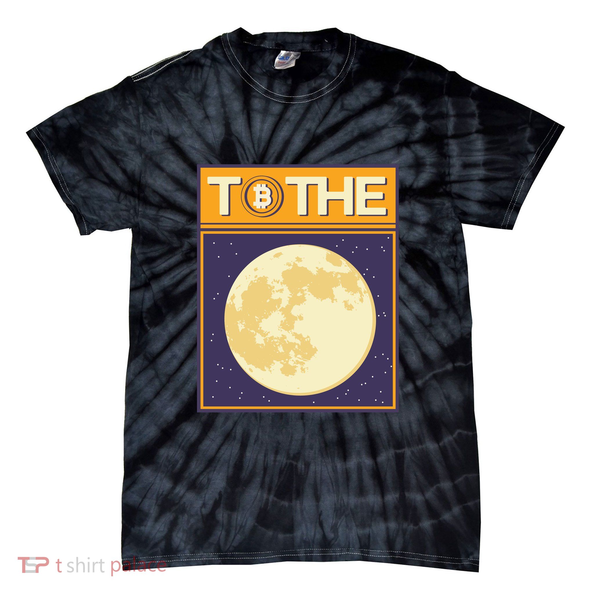 Bitcoin To The Moon Tie-Dye T-Shirt