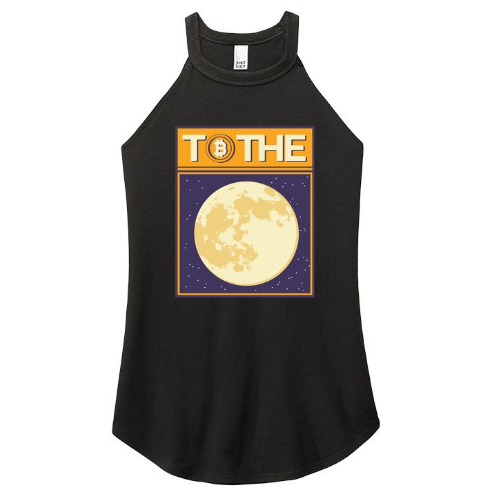 Bitcoin To The Moon Women's Perfect Tri Rocker Tank