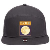 Bitcoin To The Moon 7 Panel Mesh Trucker Snapback Hat