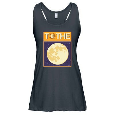 Bitcoin To The Moon Ladies Essential Flowy Tank