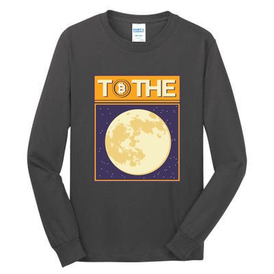 Bitcoin To The Moon Tall Long Sleeve T-Shirt