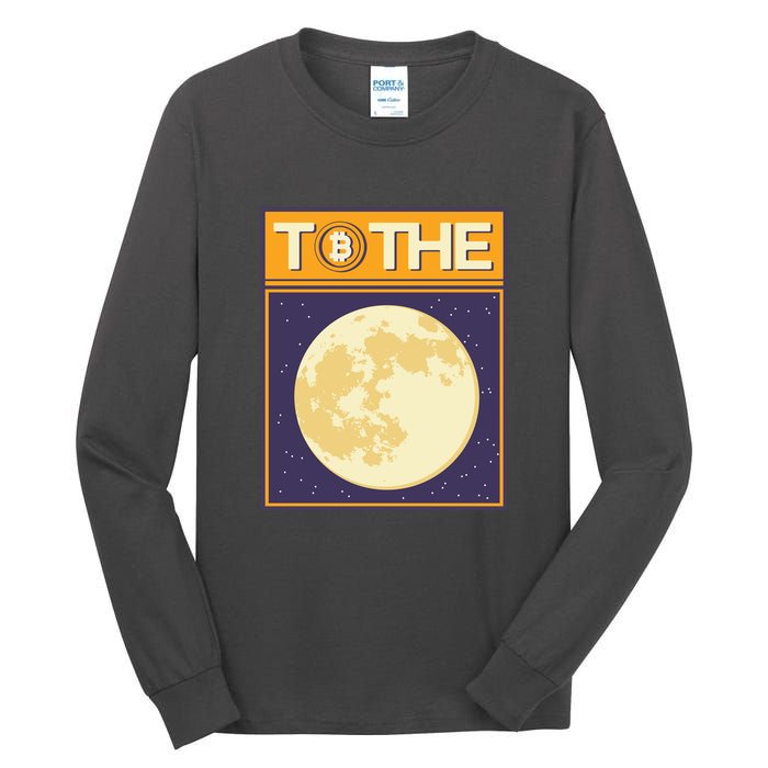 Bitcoin To The Moon Tall Long Sleeve T-Shirt