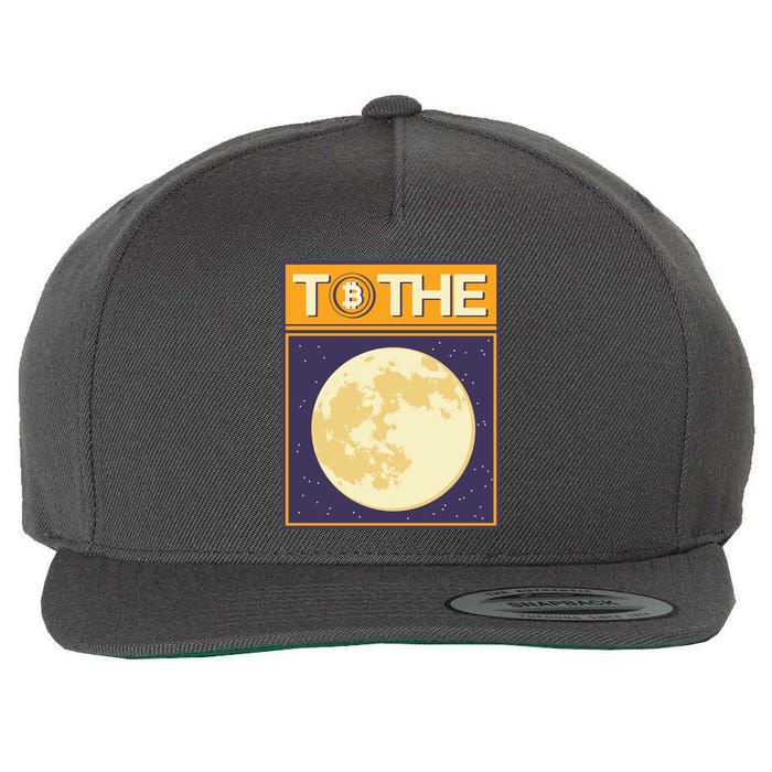 Bitcoin To The Moon Wool Snapback Cap