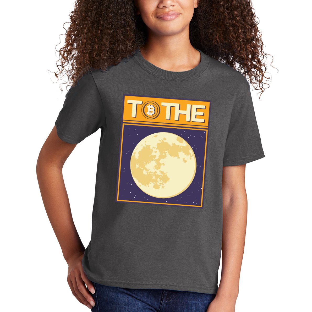 Bitcoin To The Moon Kids T-Shirt