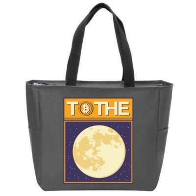 Bitcoin To The Moon Zip Tote Bag