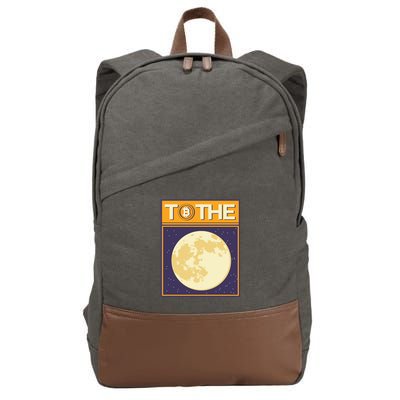 Bitcoin To The Moon Cotton Canvas Backpack